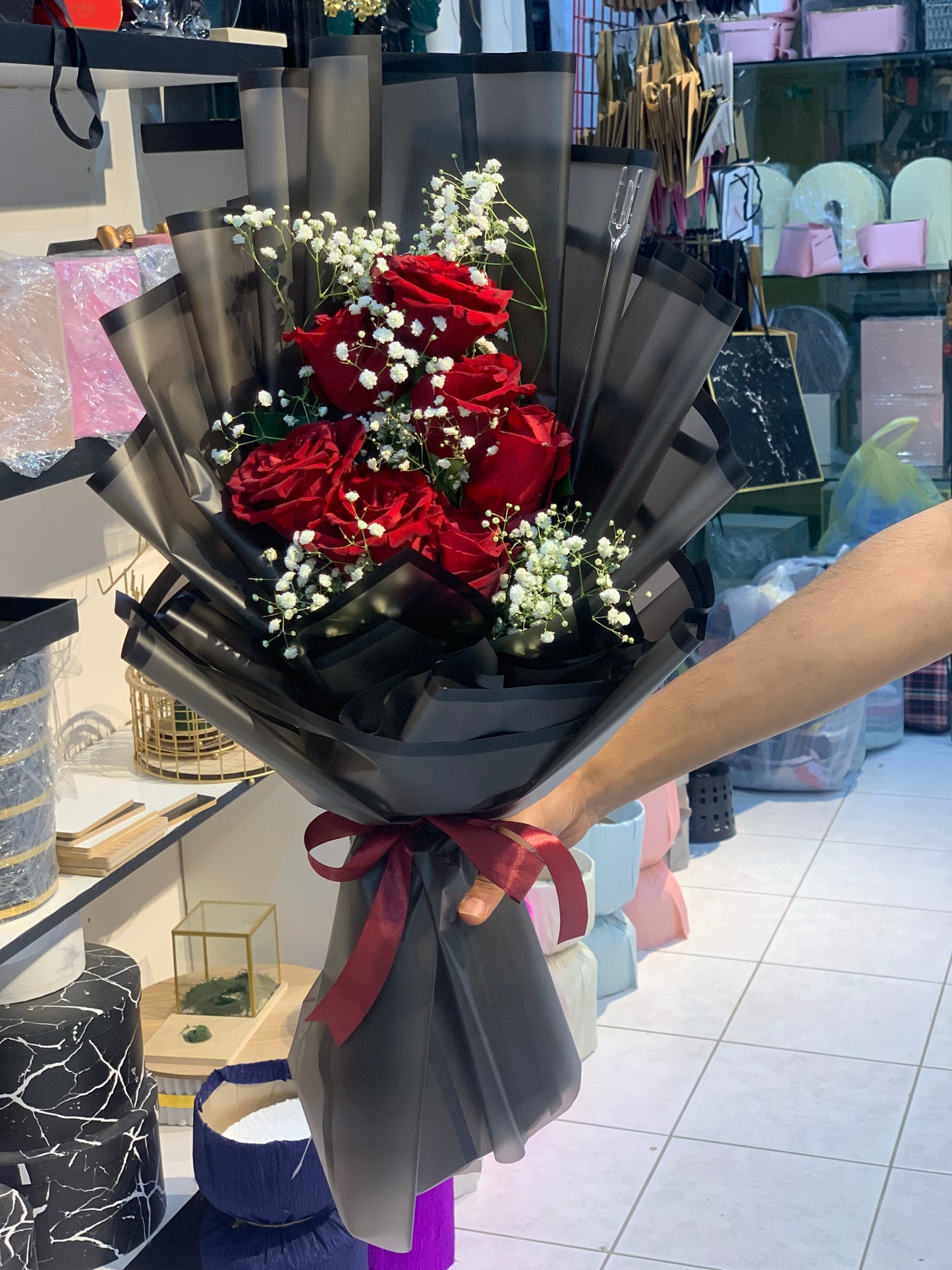 باقة ورد أحمر